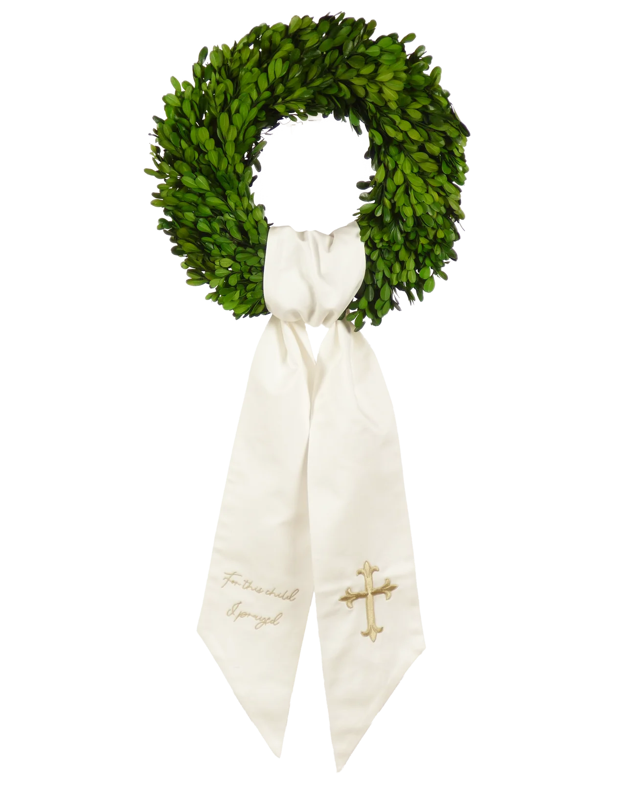 Wreath Sash: For This Child I Have Prayed
