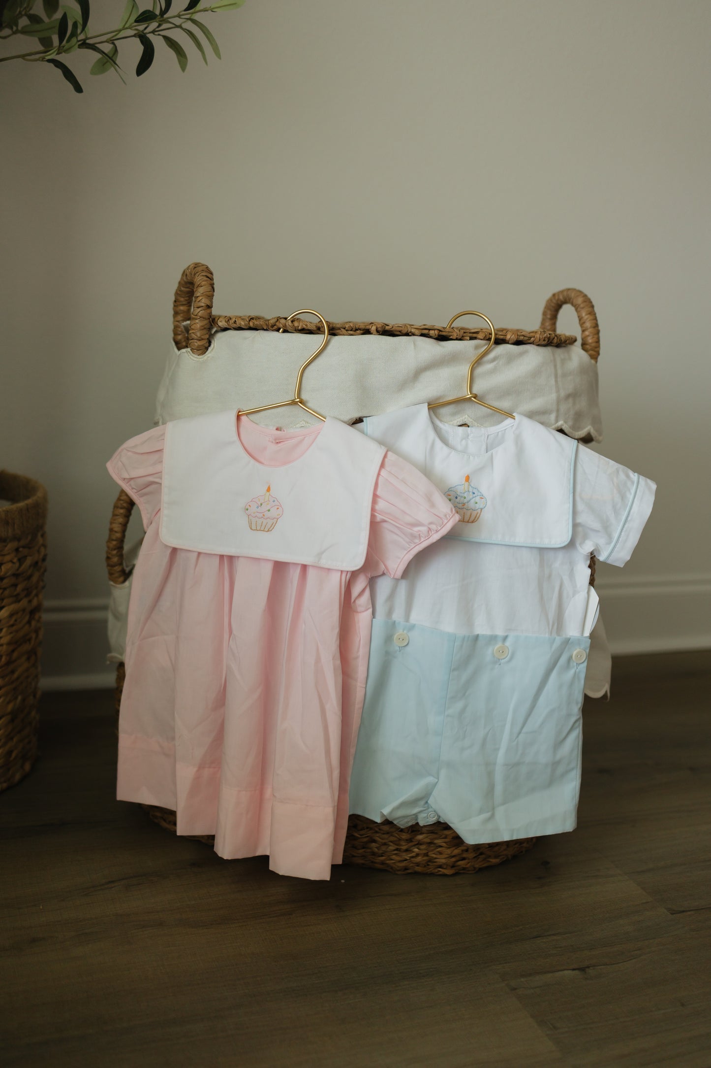 Pink Embroidered Birthday Cupcake Dress