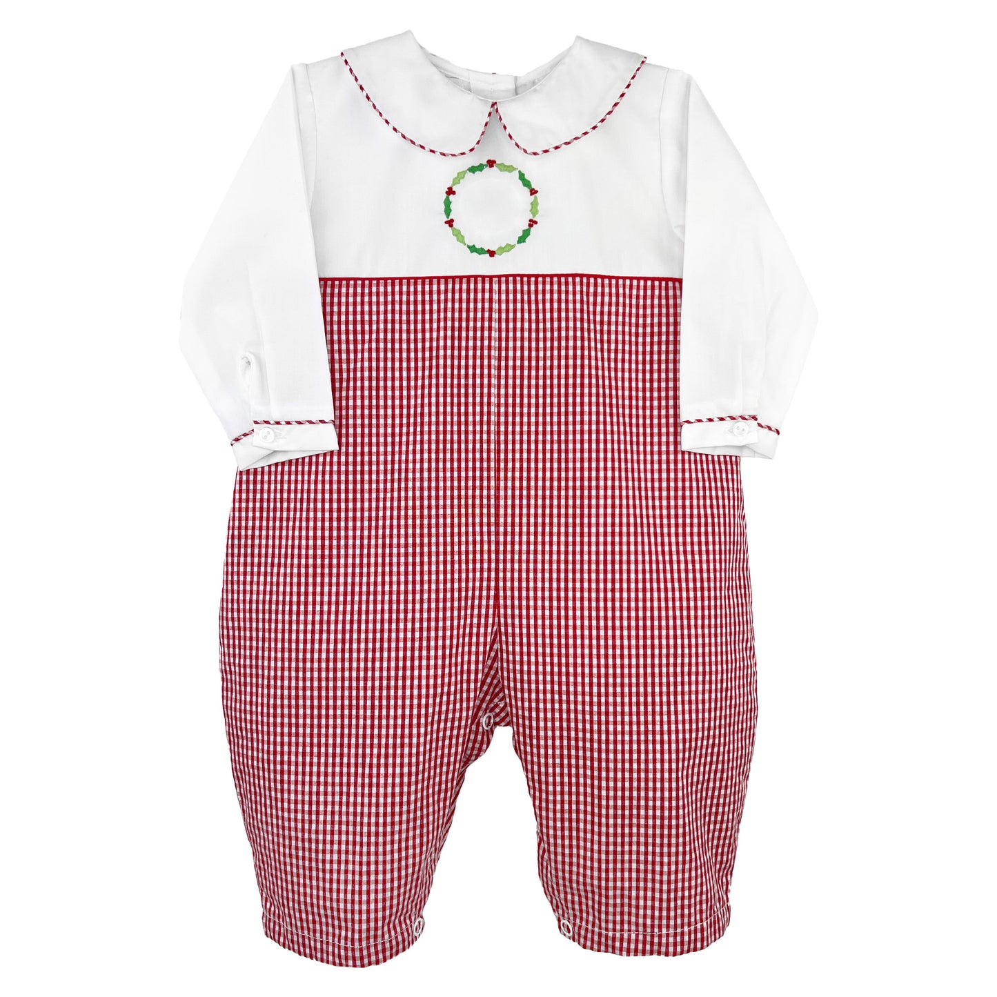 Red Gingham Smocked Longall