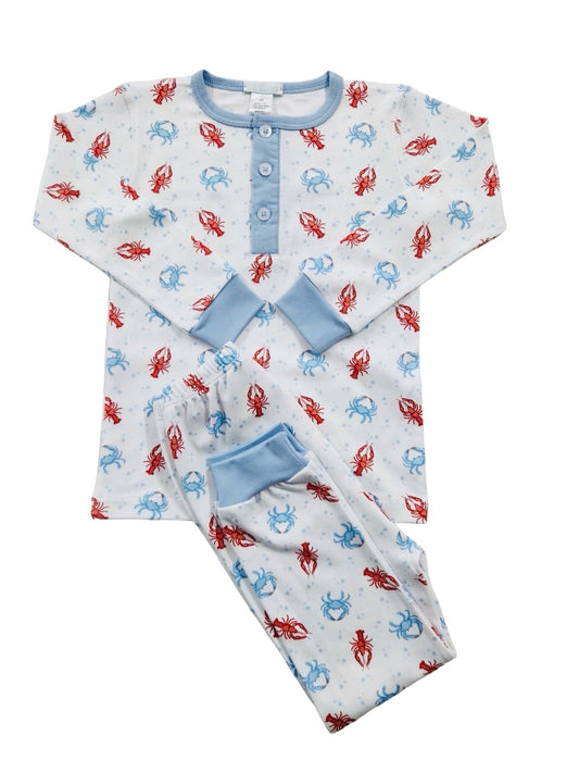 Crab & Crawfish Print Pajama 2 - Piece Set