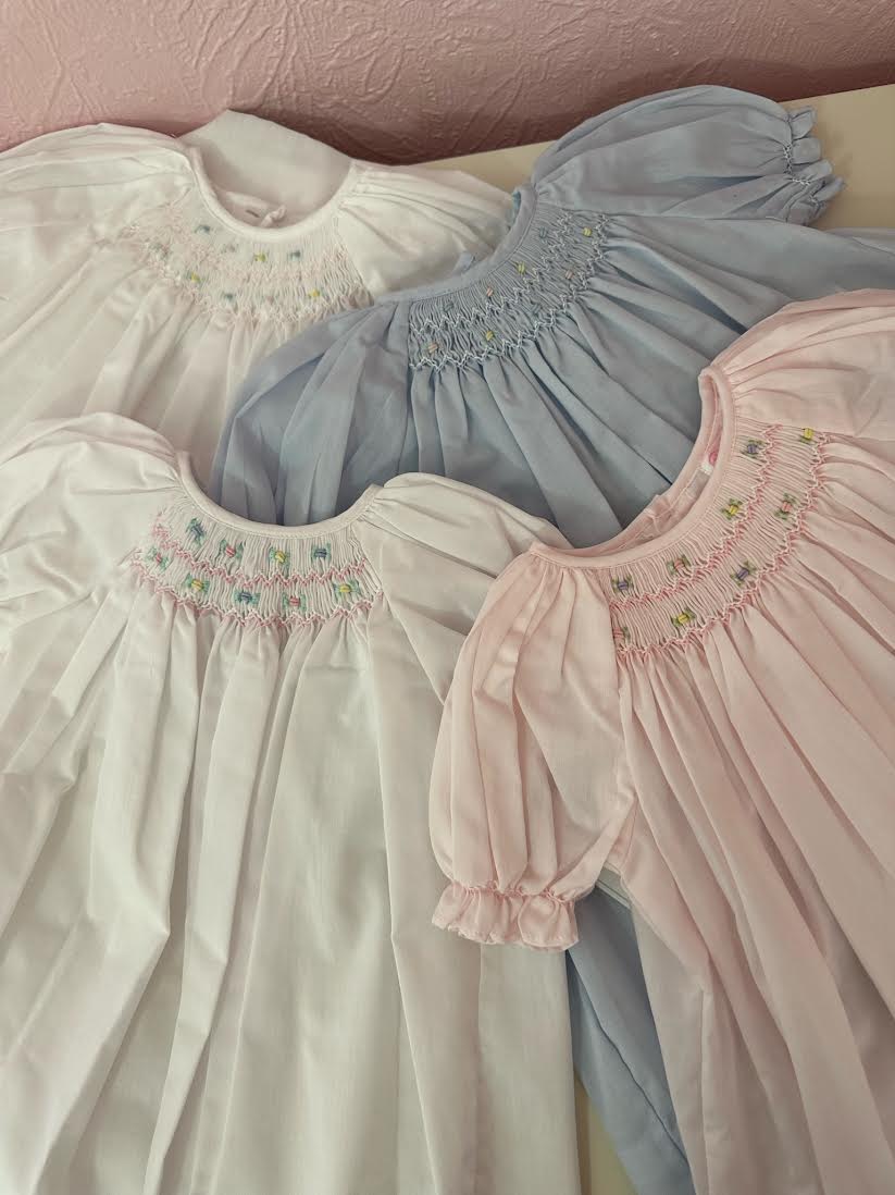 Pink Bishop Daydress with Embroidered Flower Hemline