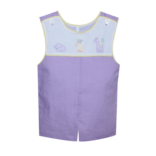 Mardi Gras Embroidered Shortall
