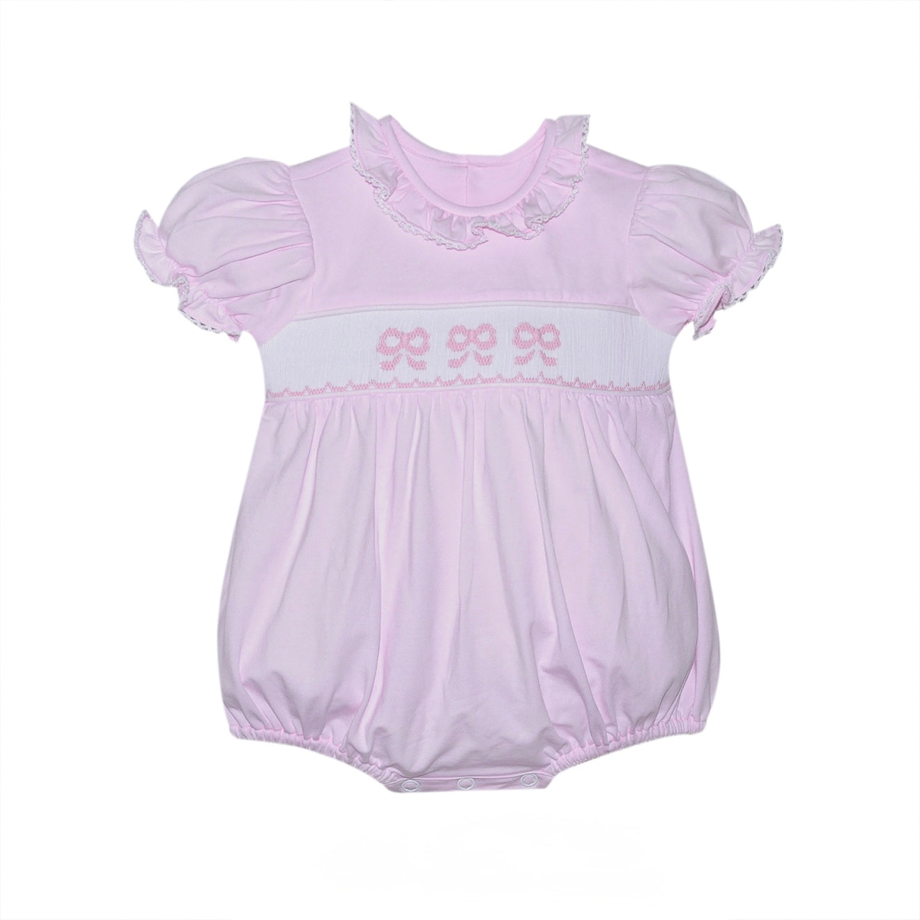 Pink Smocked Bow Bubble