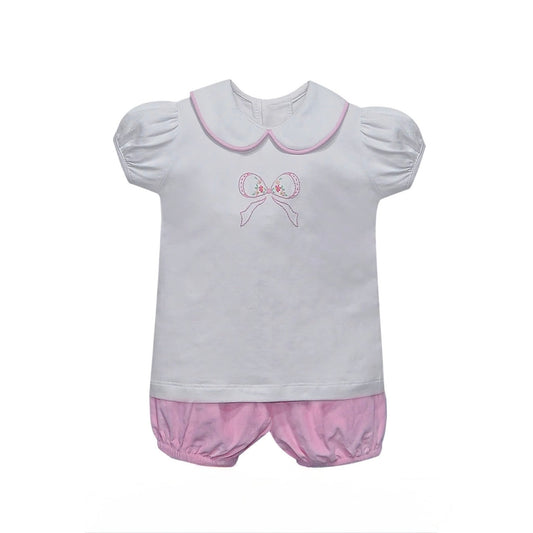 Floral Bow Bloomer Set