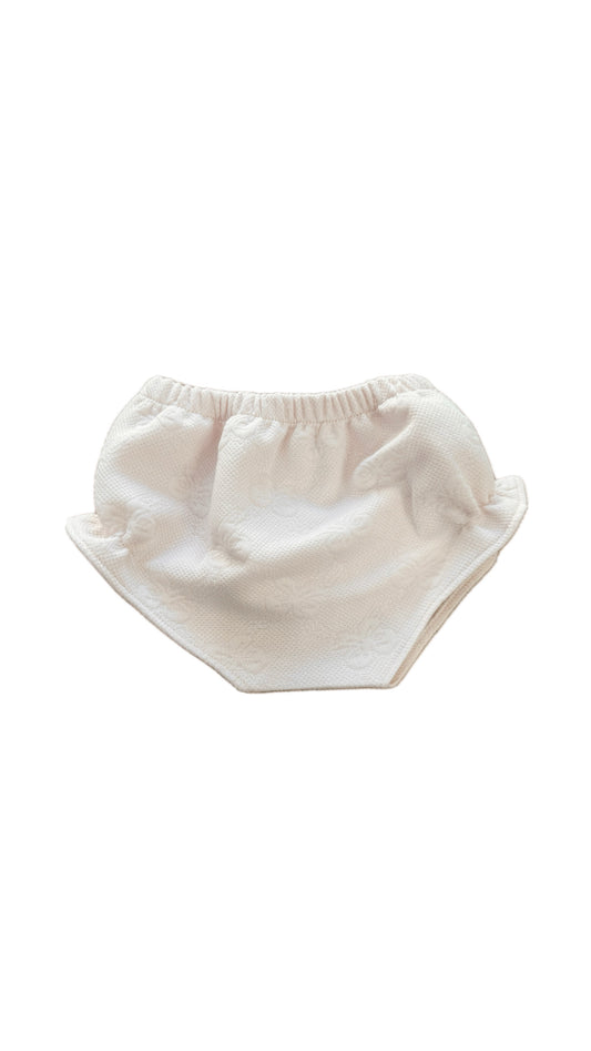 White Bows Diaper Cover