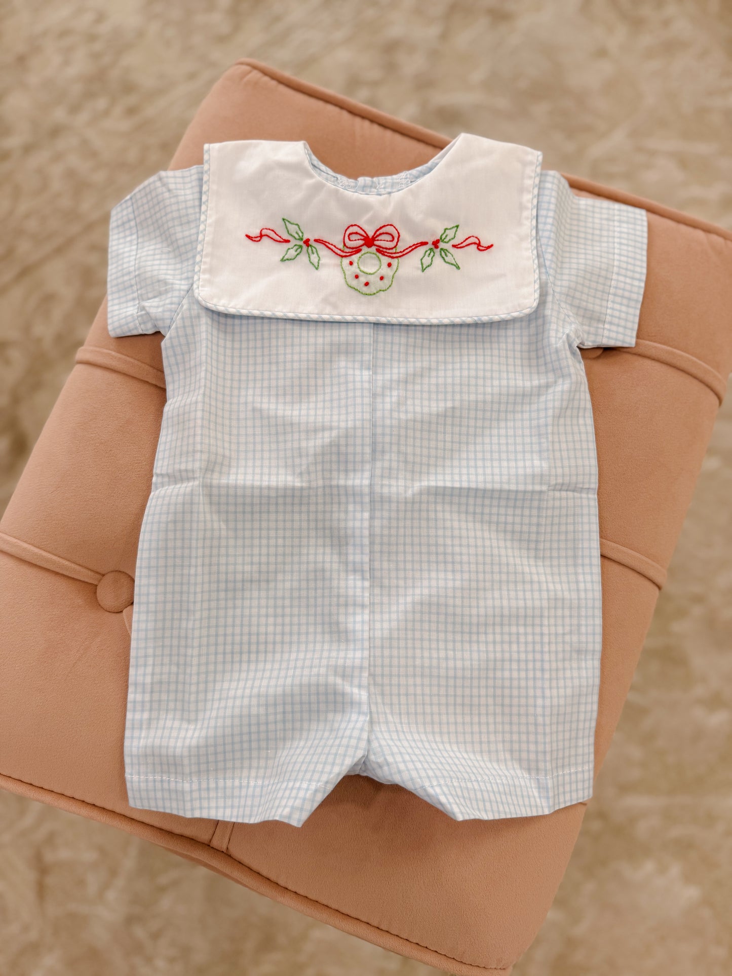Blue Wreath Romper