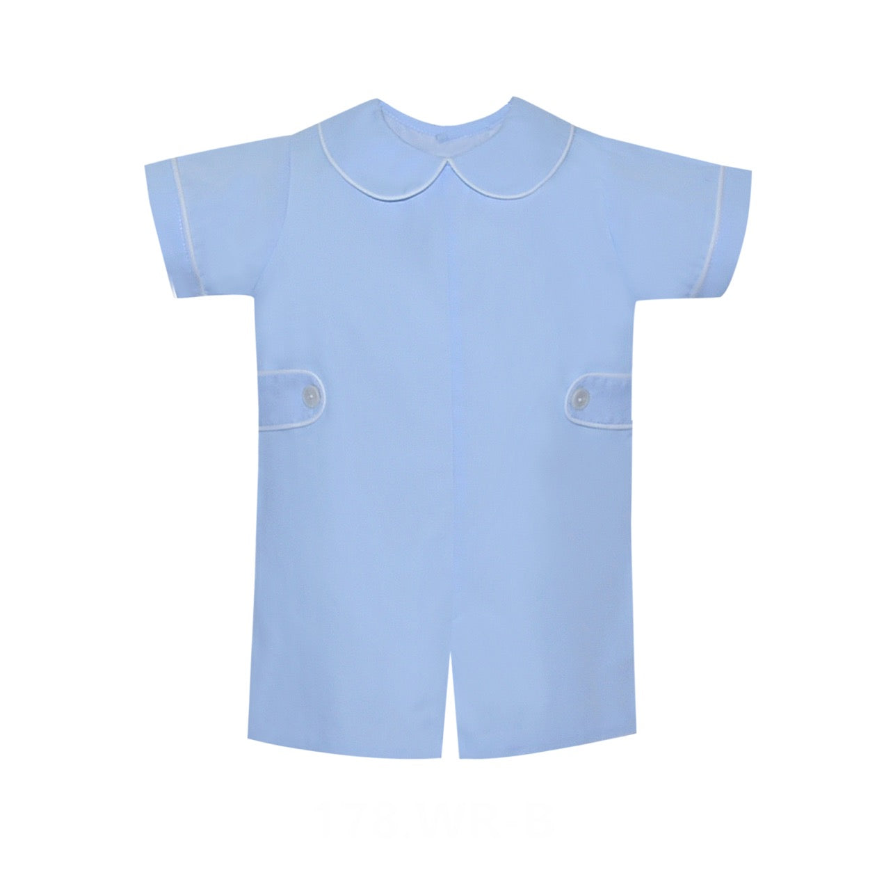 Blue Collared Romper