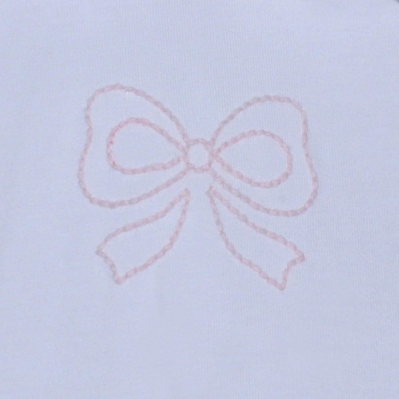 Bow Embroidered Diaper Set