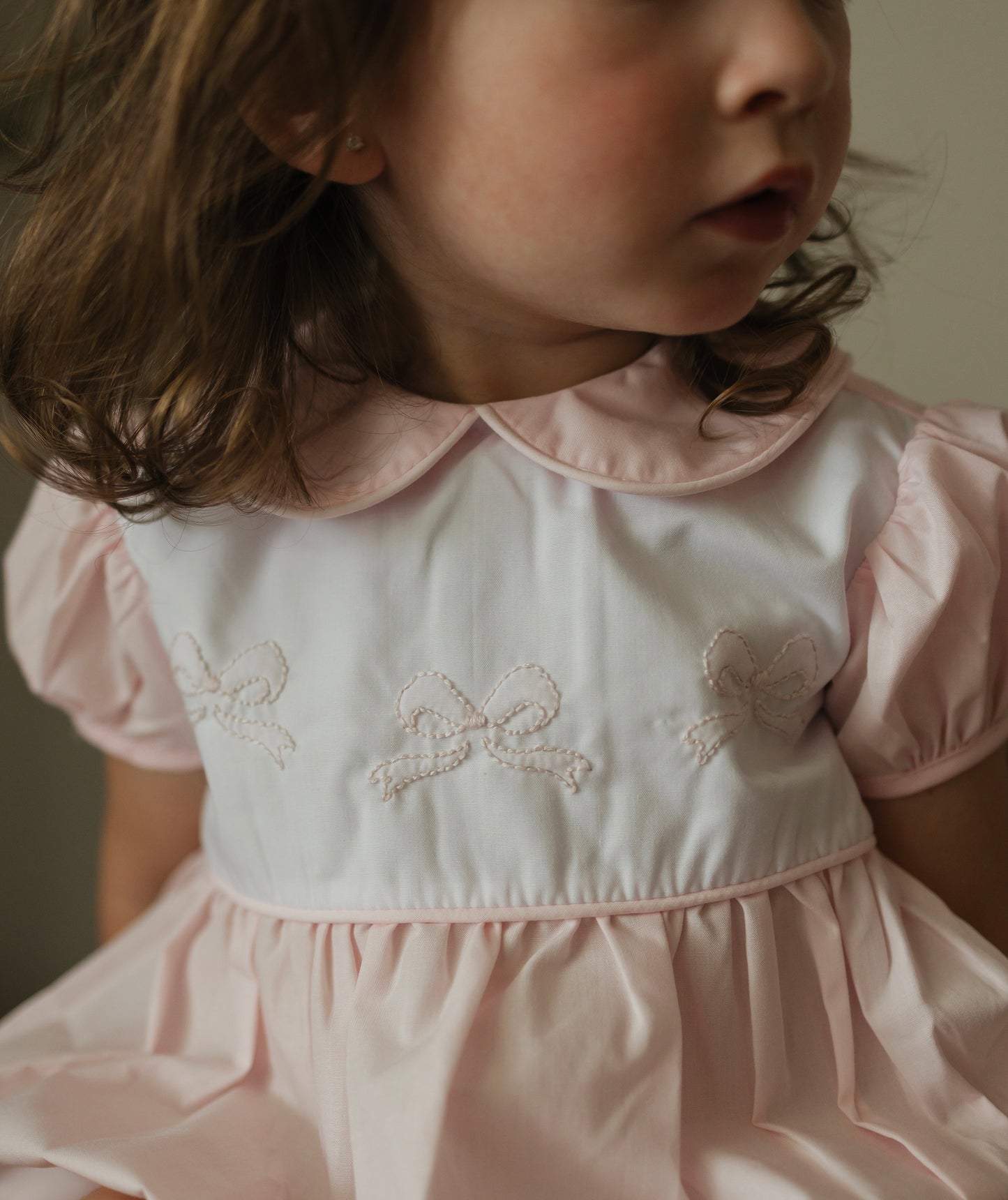 Pink Bows Smocked Dress