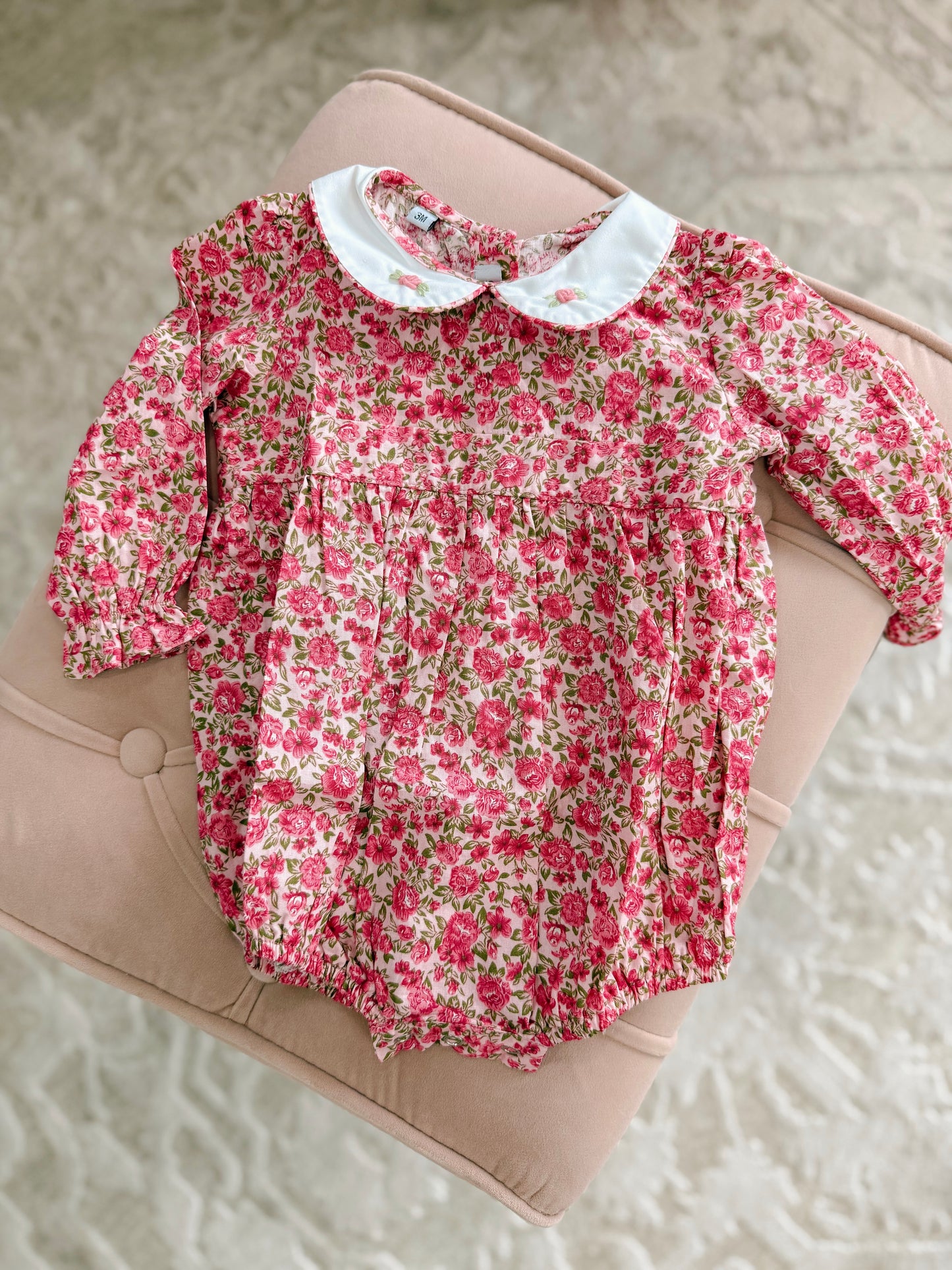 Pink Floral Print Bubble