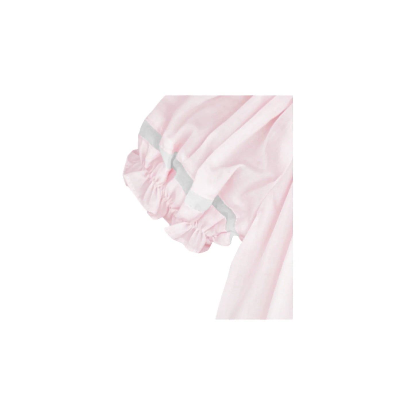 Pink Smocked Daygown with Voile Insert & Bonnet