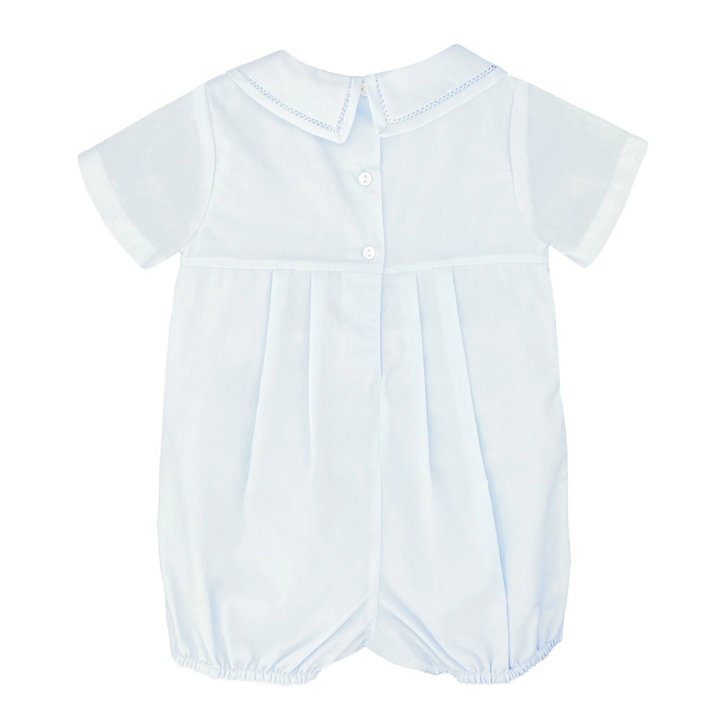 Blue Horizontal Smocked Romper