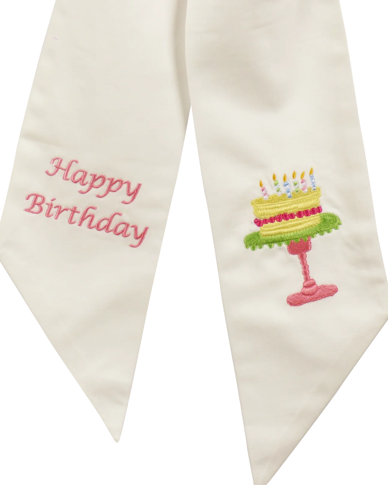 Wreath Sash: Happy Birthday - Pink