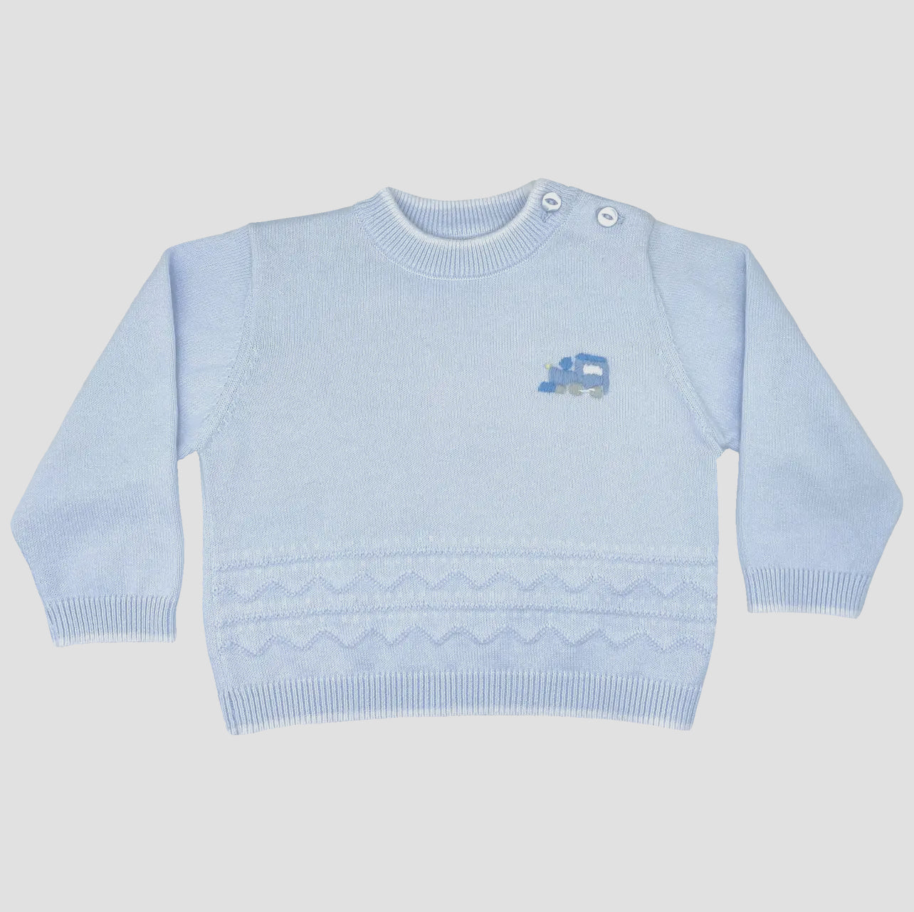 Blue Train Knit Sweater