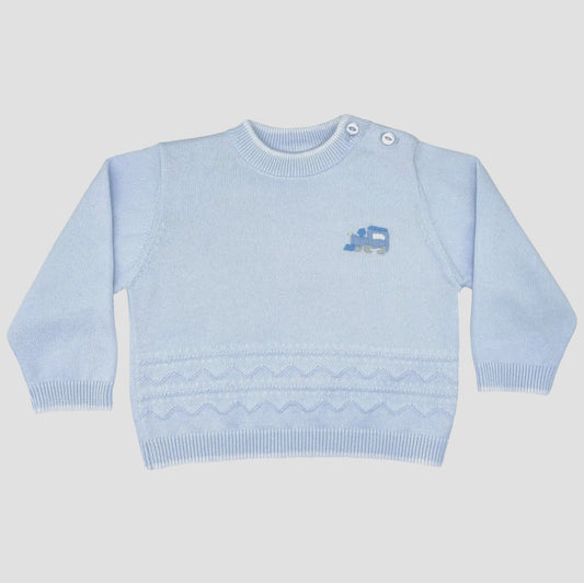 Blue Train Knit Sweater