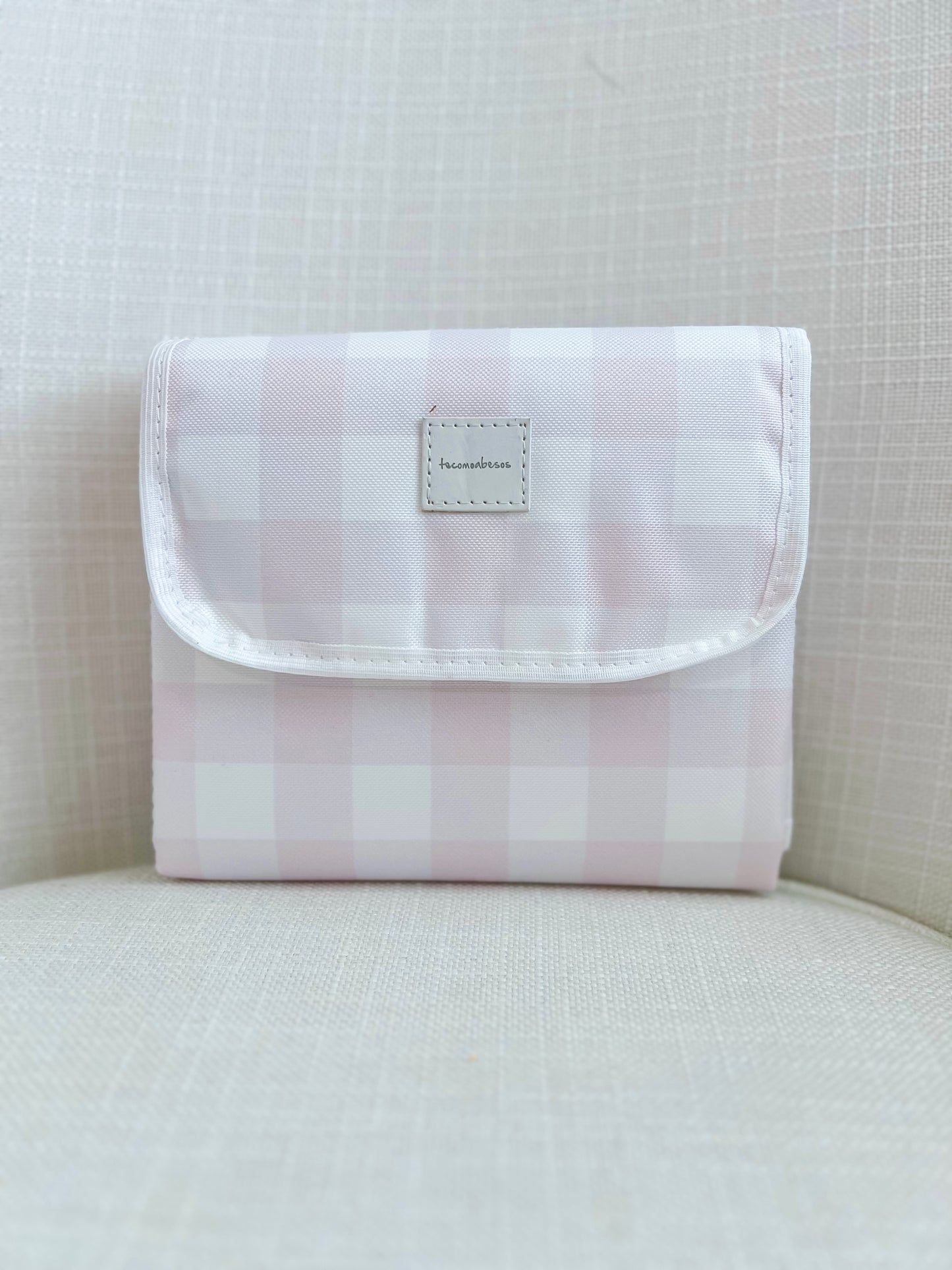Pink Gingham Changing Pad