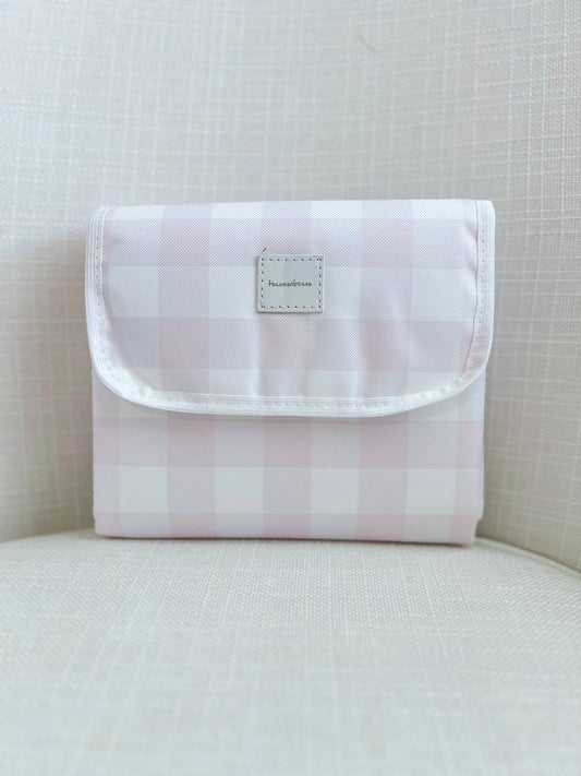 Pink Gingham Changing Pad