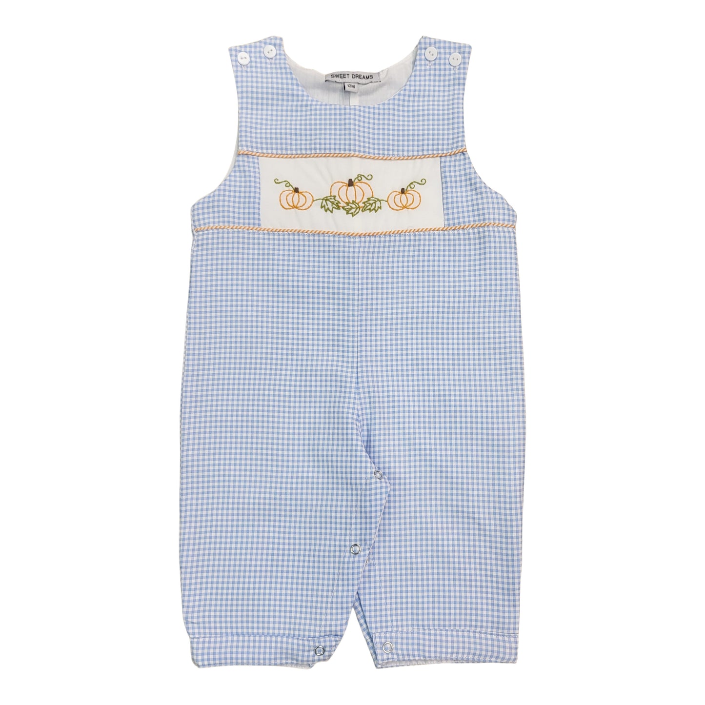 Blue Gingham Pumpkin Jon Jon