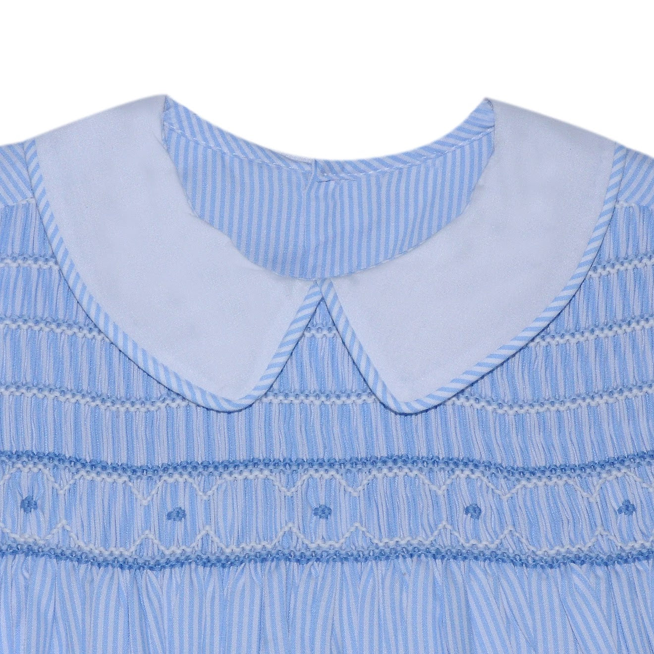 Blue Gingham Collared Romper