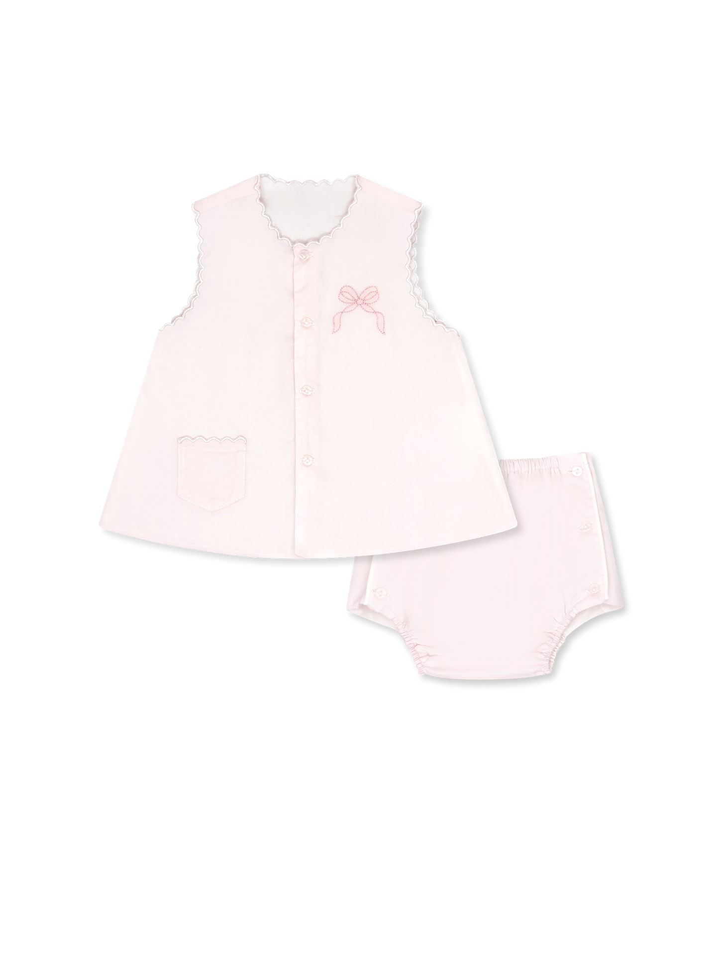 Blessing Pink Bow Diaper Set