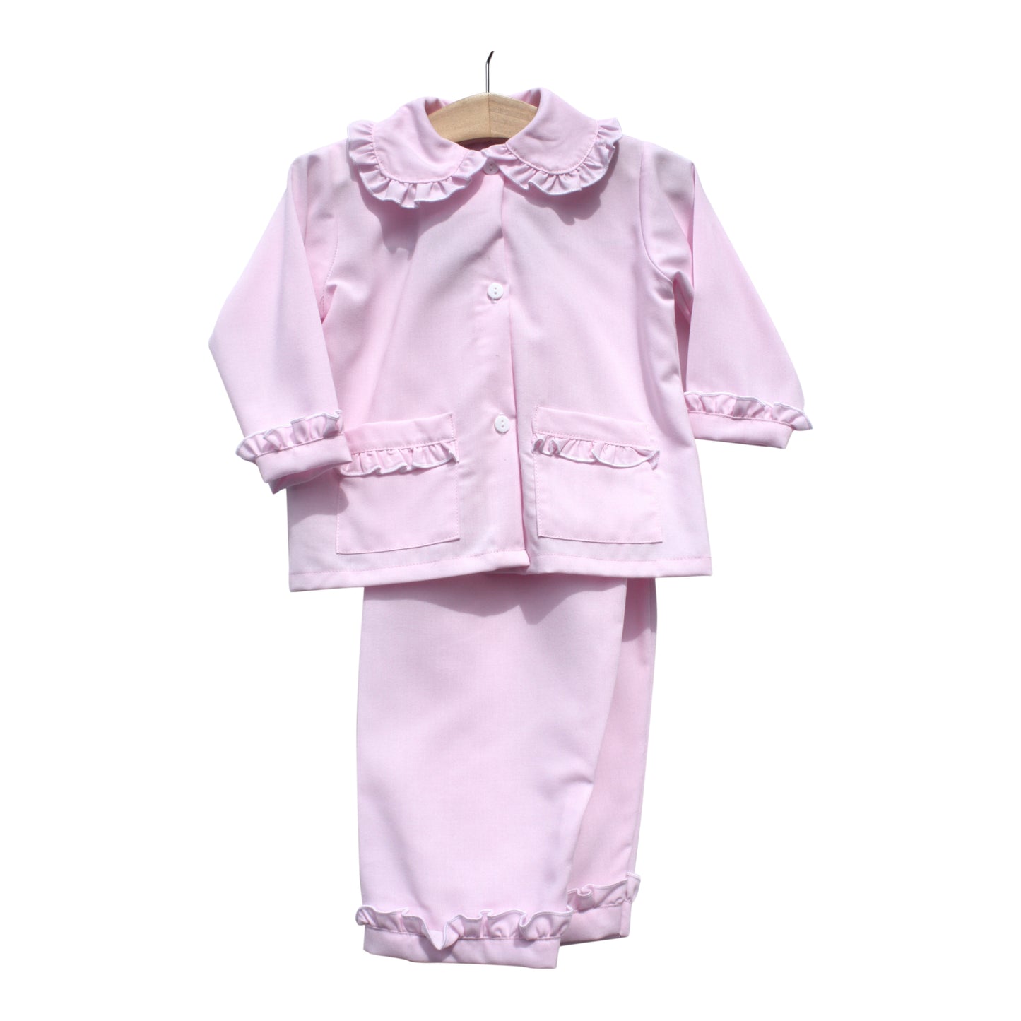 Pink Ruffle Pajama Pant Set
