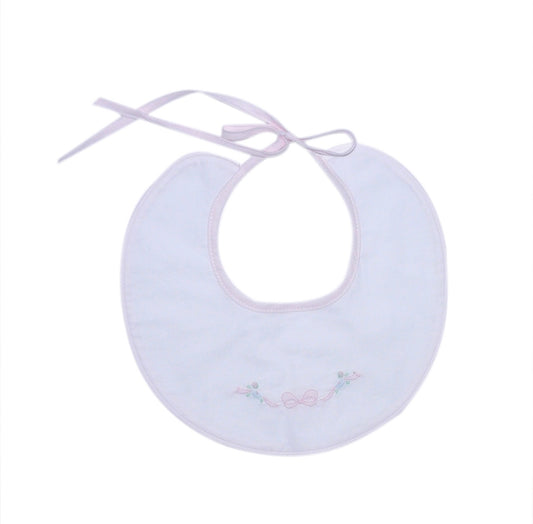 Bow Embroidered Bib