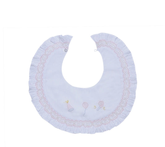 Birthday Girl Smocked Bib