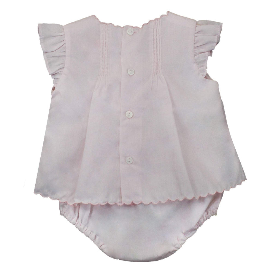 Flower Embroidered Heirloom Diaper Set