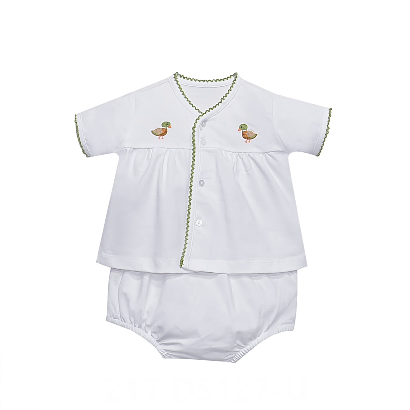 Ducks Embroidered Diaper Set