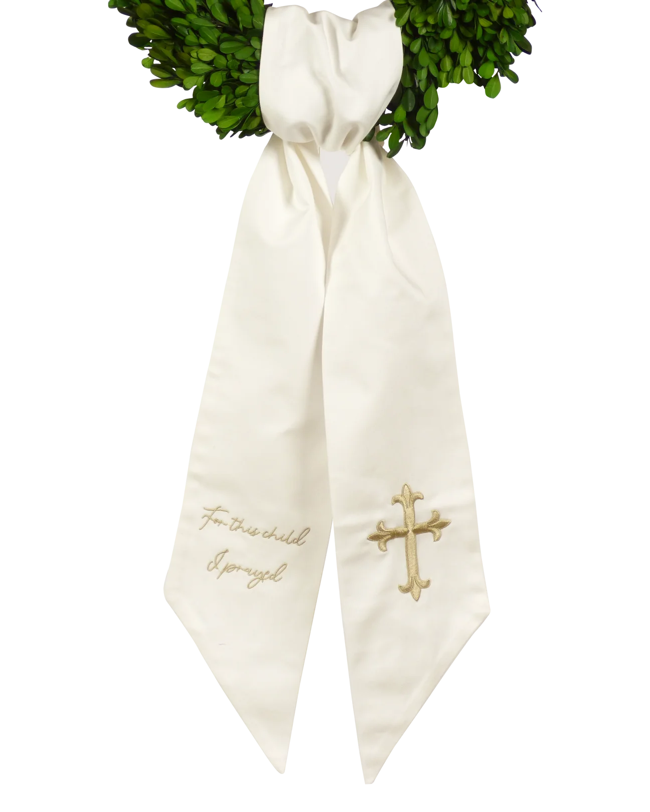 Wreath Sash: For This Child I Have Prayed