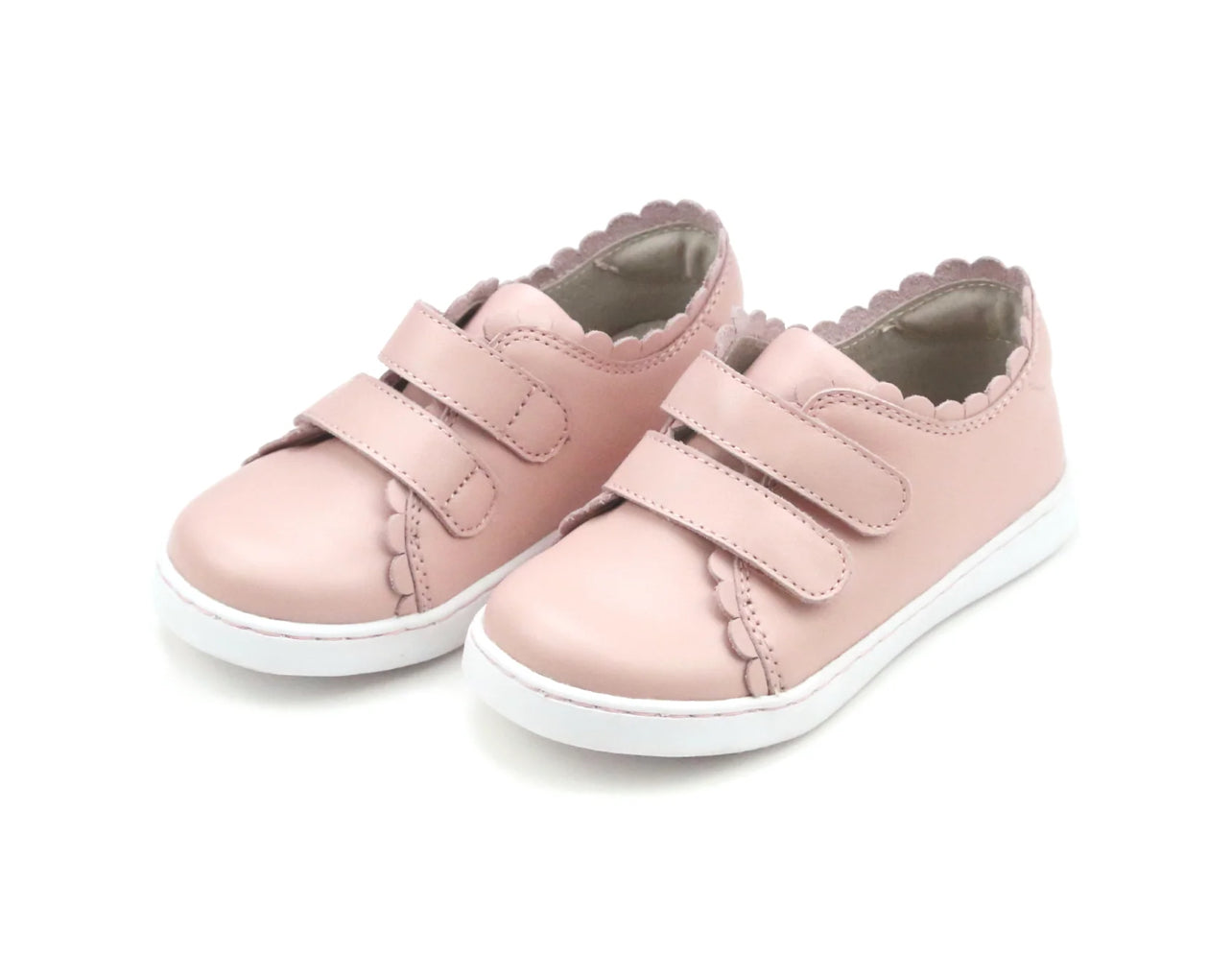 Pink Caroline Scalloped Velcro Sneaker