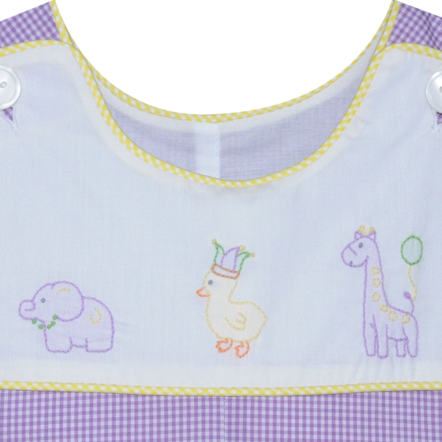 Mardi Gras Embroidered Shortall