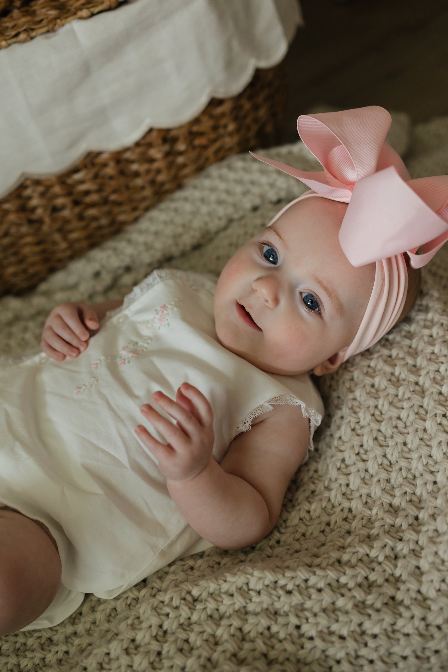 White Floral Lace Diaper Set