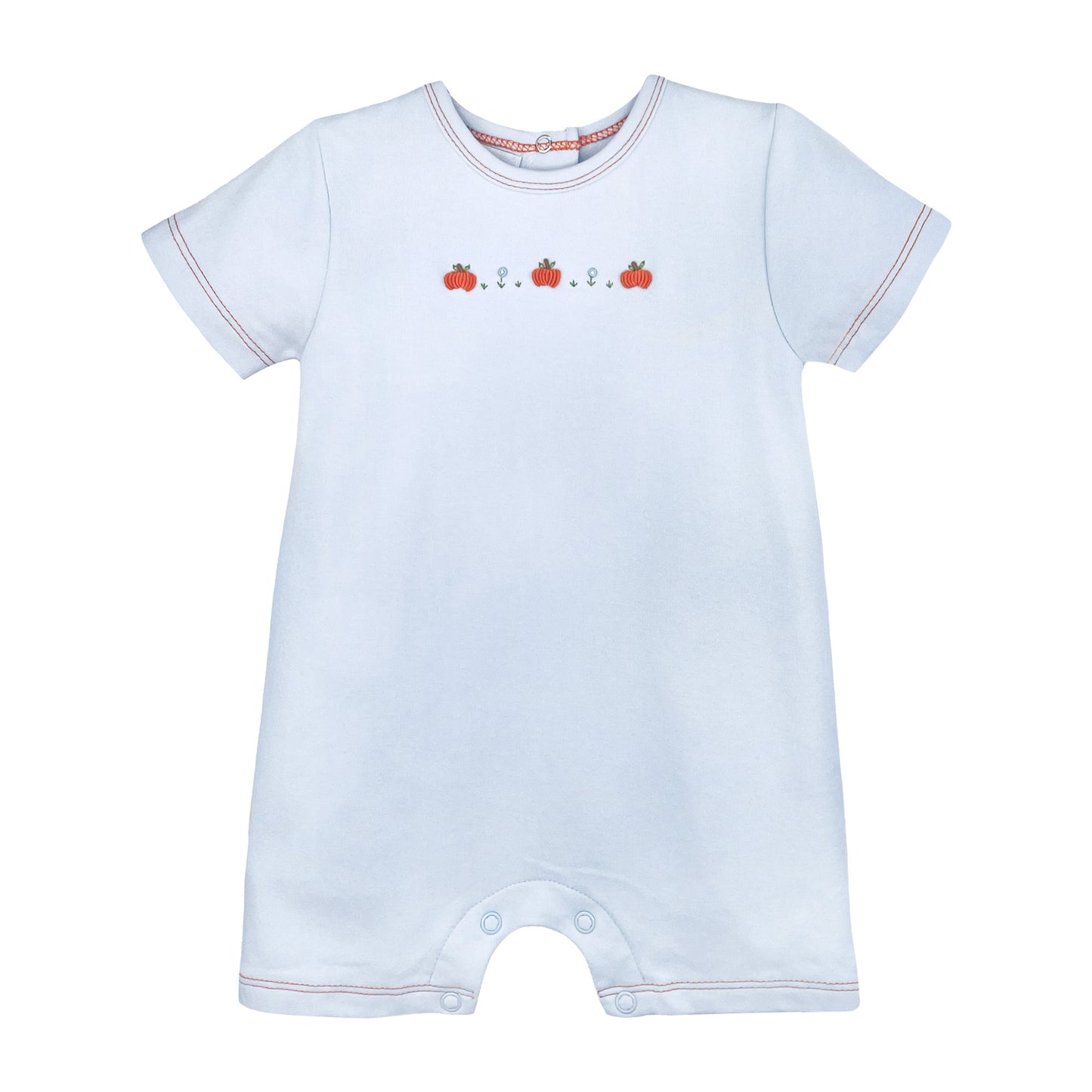 Blue Pumpkin Embroidered Romper