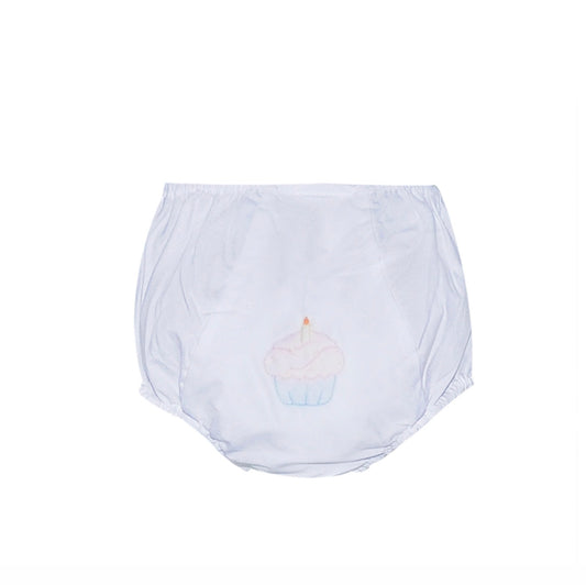 Birthday Cupcake Embroidered Diaper Cover