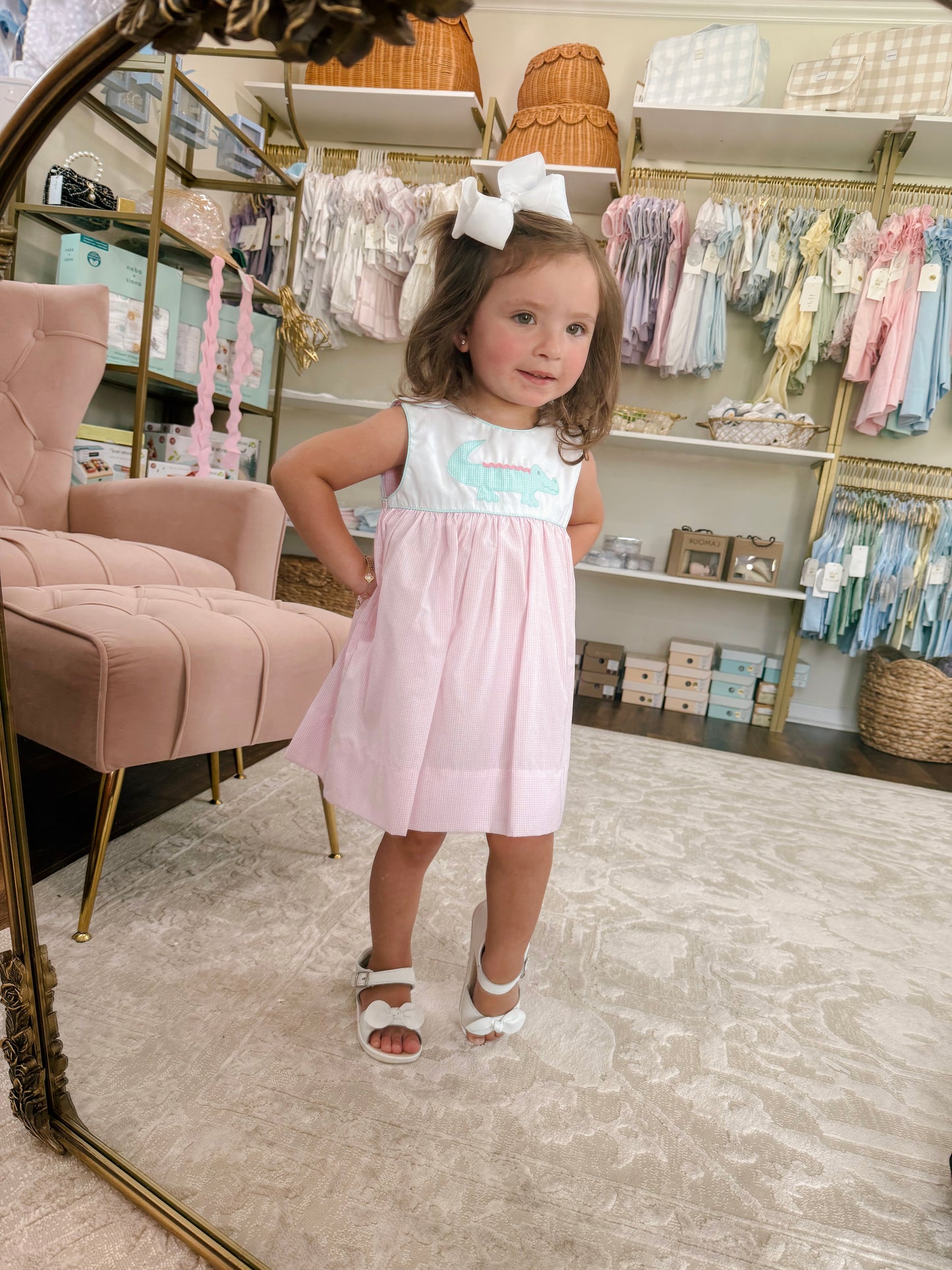 Pink Alligator Dress