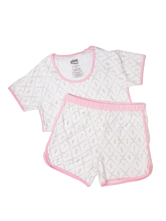 Mama Tulip Trellis Pajama Set
