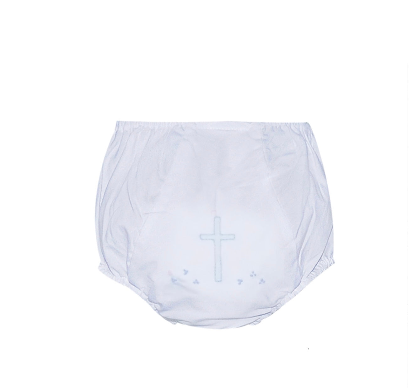 Blue Cross Embroidered Diaper Cover