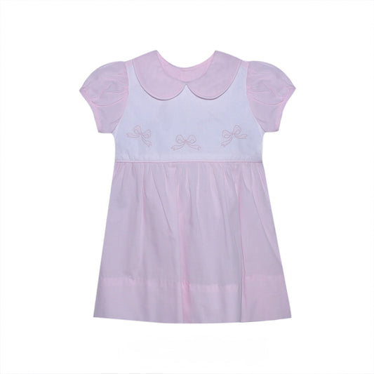 Pink Bows Smocked Dress