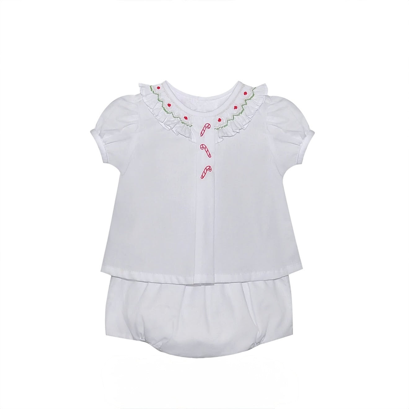 Ruffle Candy Cane Diaper Set