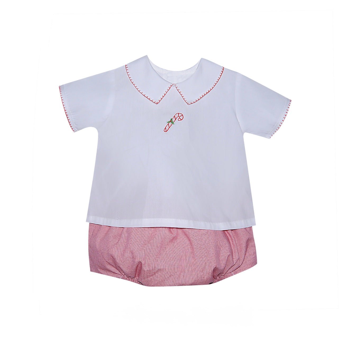 Red Candy Cane Diaper Set