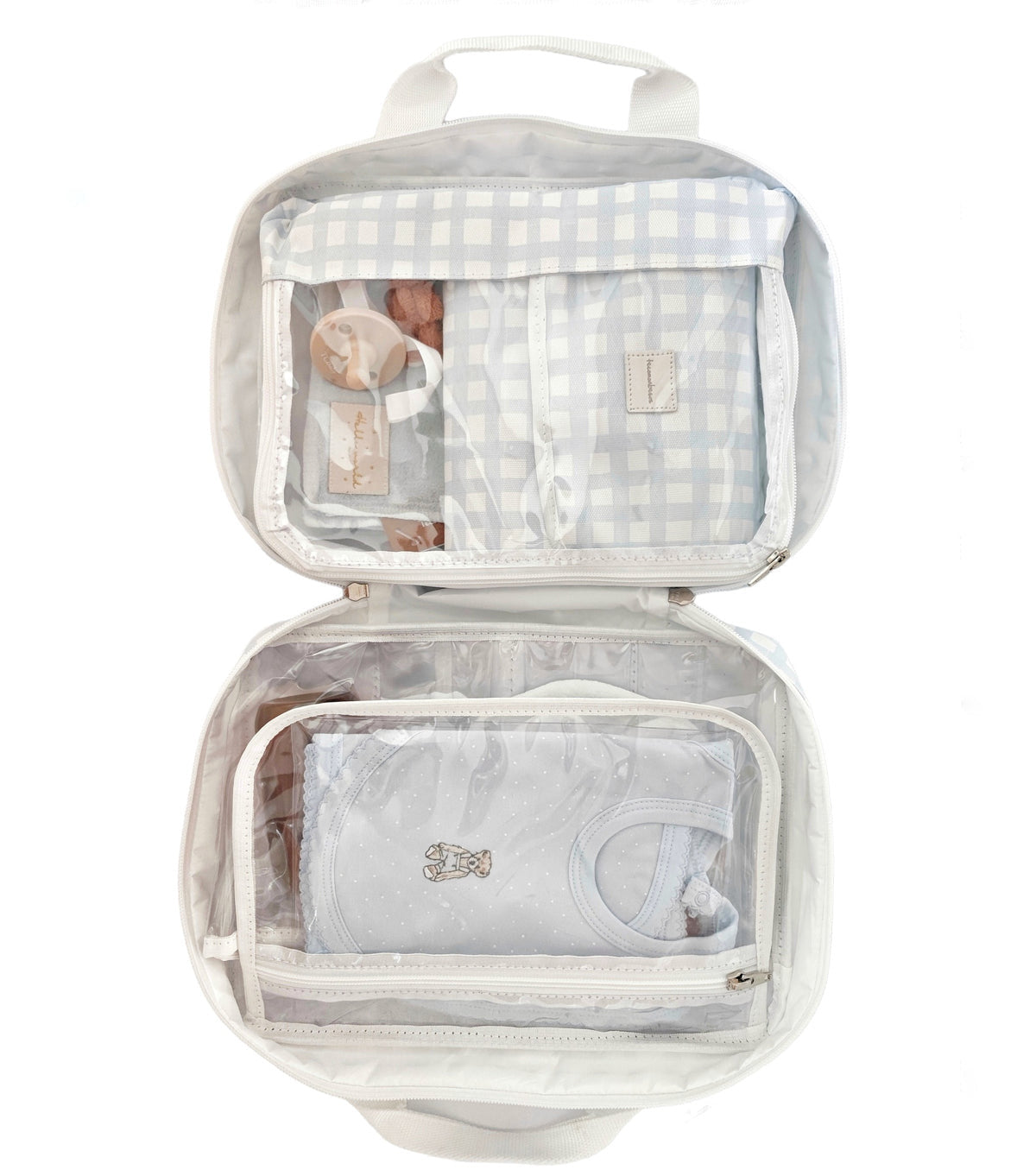 Blue Gingham Suitcase
