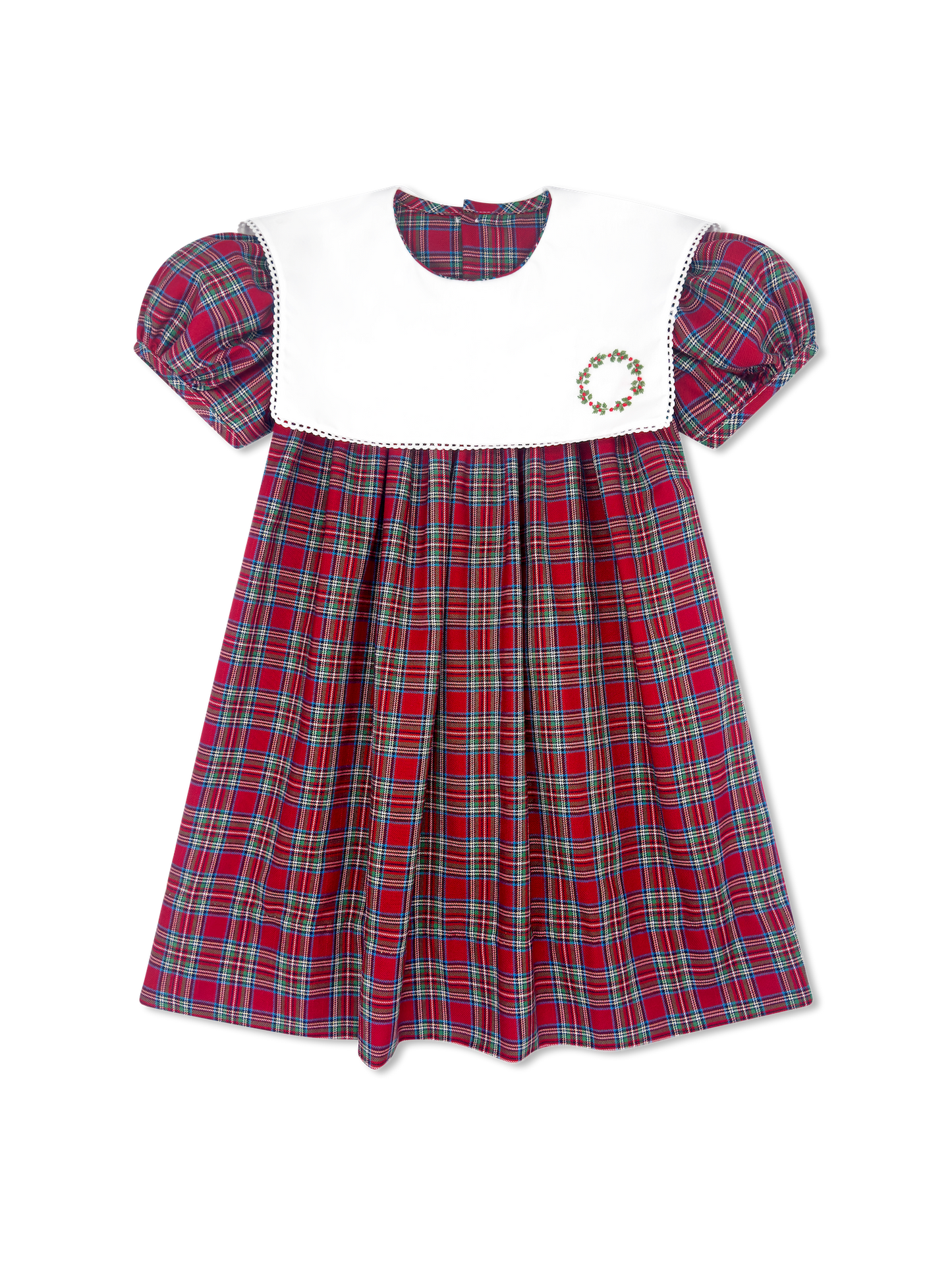 Christmas Plaid Wreath Dress