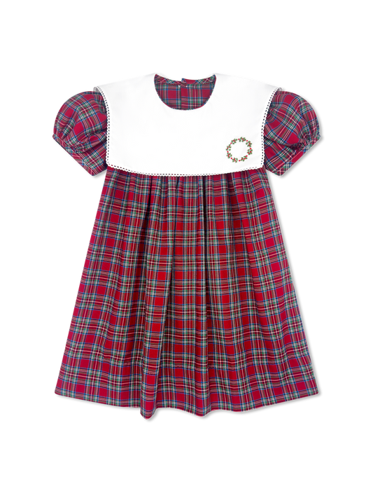 Christmas Plaid Wreath Dress
