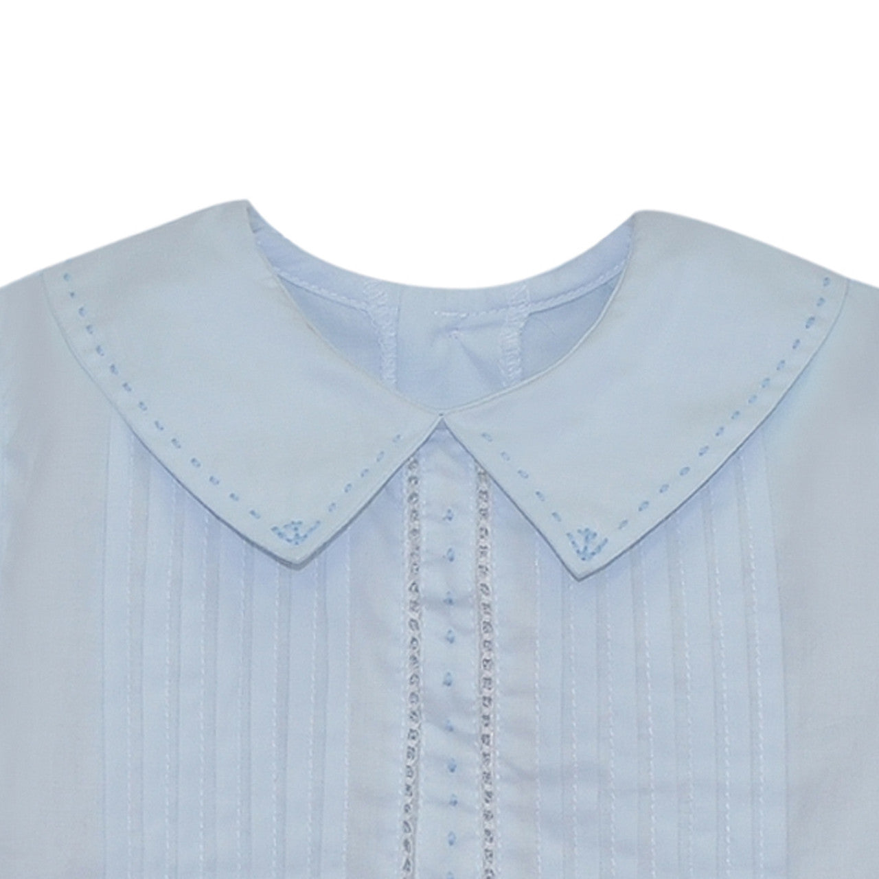 Classic Pleated Blue Short Set