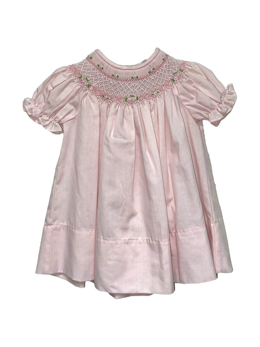 Pink Bishop Dress with Bullion Roses