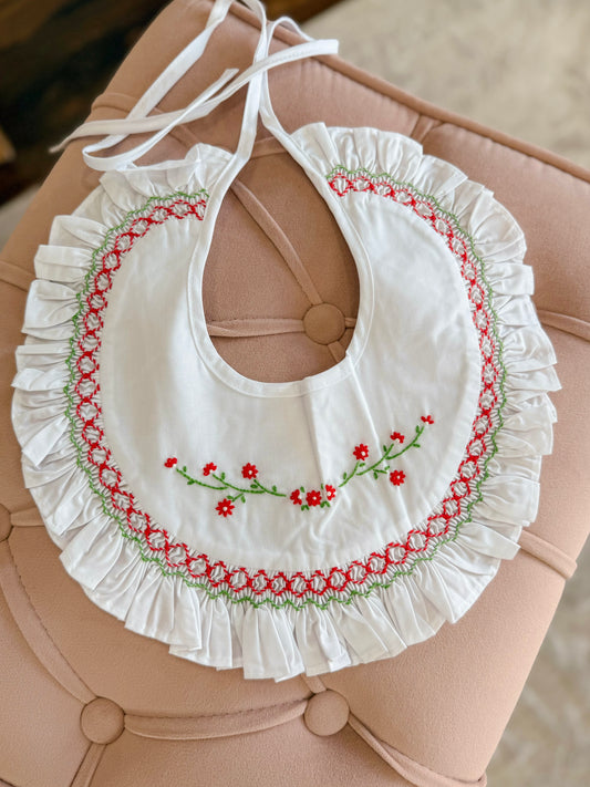 Christmas Flower Bib