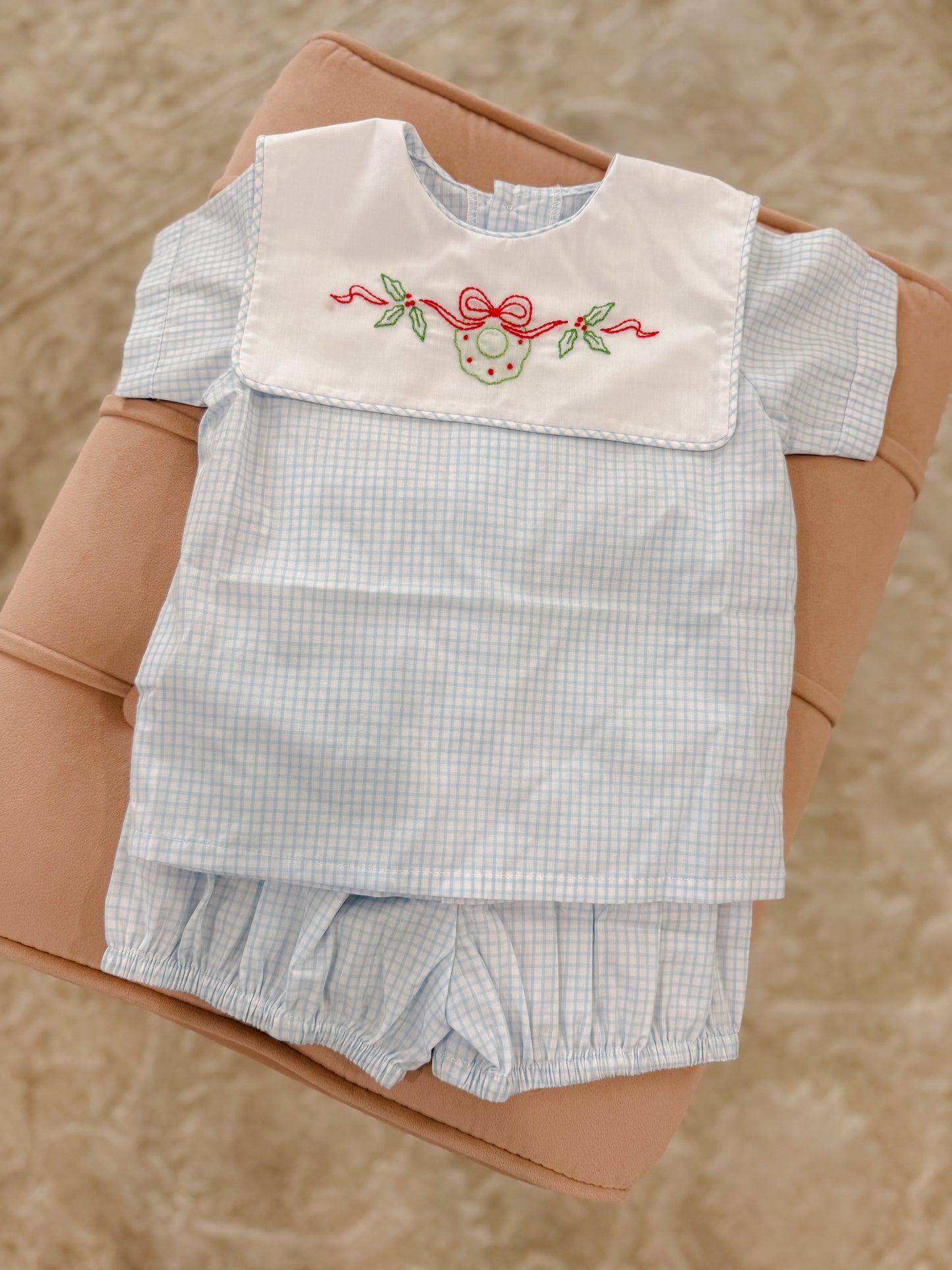 Blue Wreath Short Set
