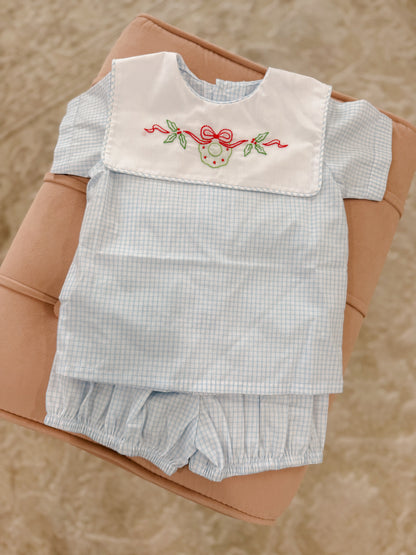 Blue Wreath Short Set
