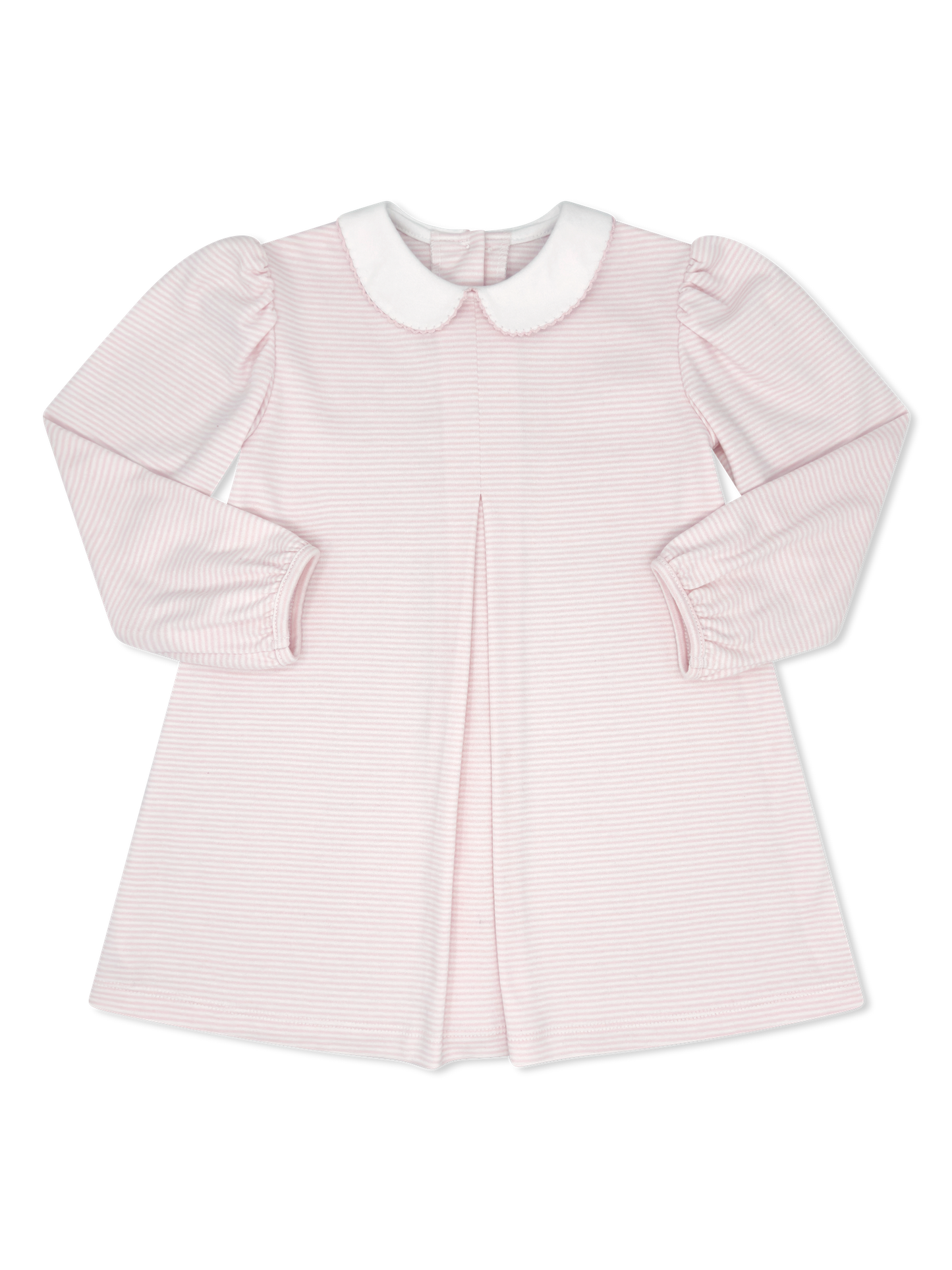 Pink Ministripe Collared Dress